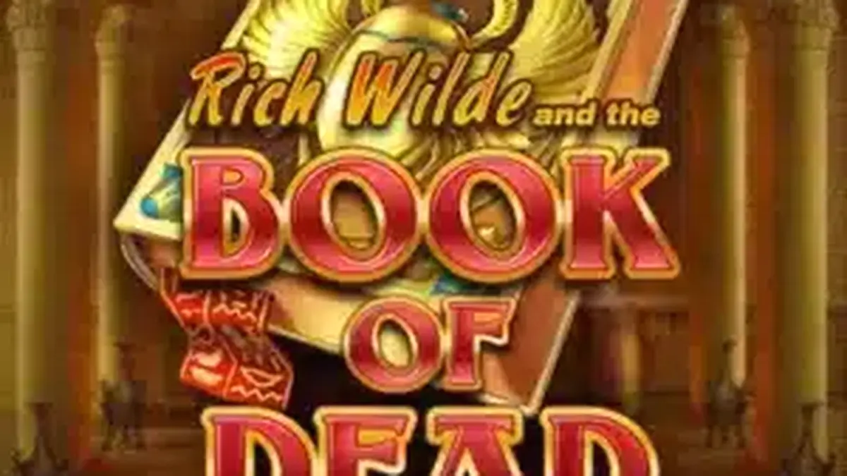 Tampilan layar permainan slot Book of Dead dengan tema petualangan Mesir Kuno.