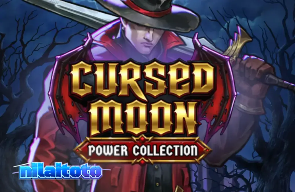 Pemandangan atmosferik slot Cursed Moon Power Collection dengan nuansa gotik